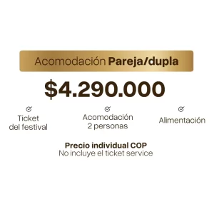 Entrada Dhakini TantraFest acomodación en Pareja/Dupla